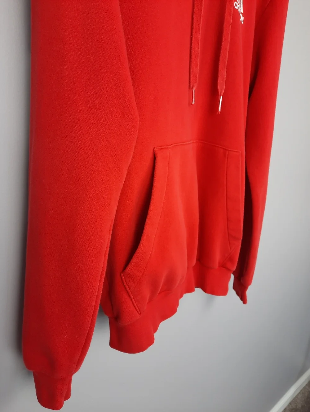 Adidas Men's Red Cotton Blend Hoodie size Small